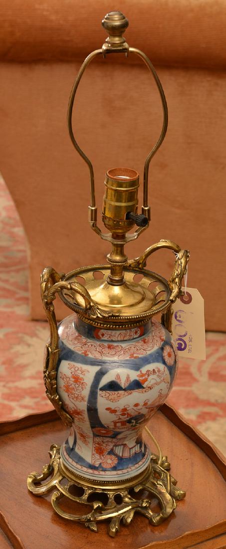Japanese Imari bronze mounted porcelain lamp (1 of 6)