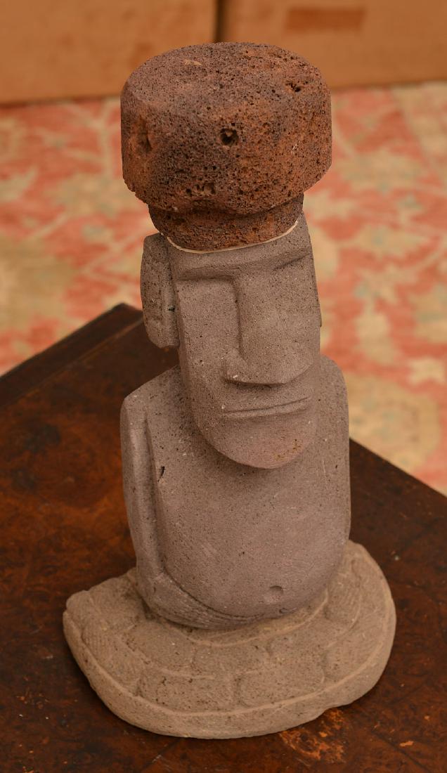 Easter Island style carved volcanic stone figure (1 of 5)