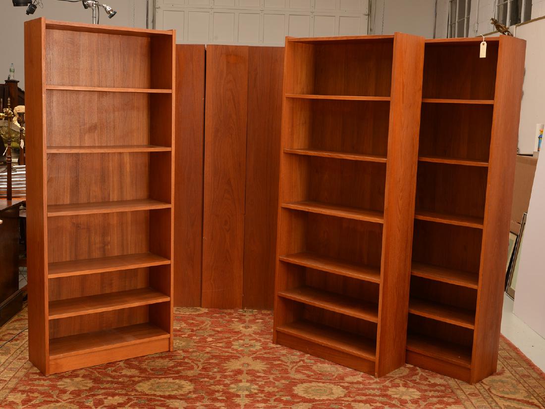 Set (6) Danish Modern style teakwood bookcases (1 of 4)