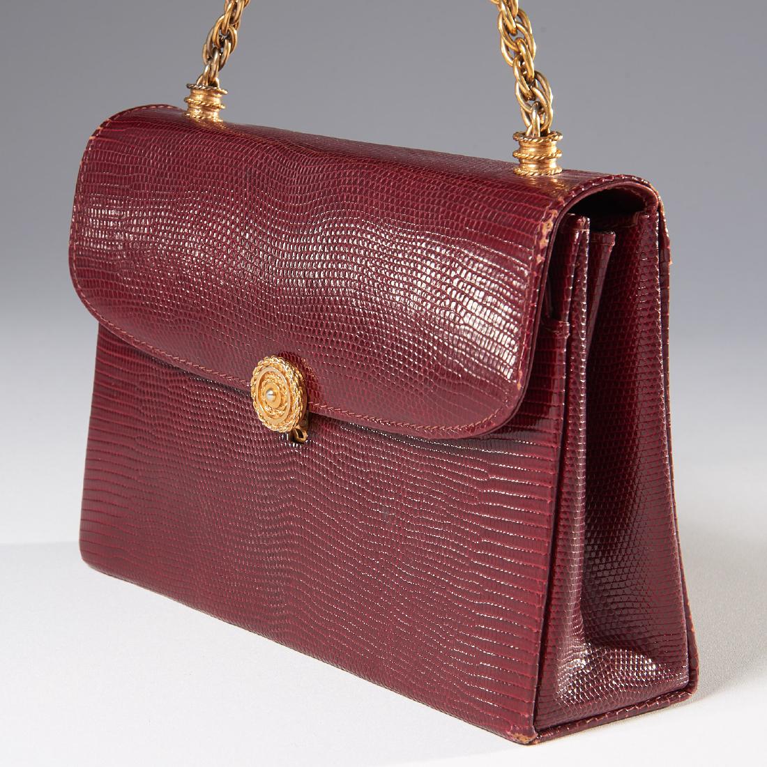 Gucci burgundy lizard handbag (1 of 9)