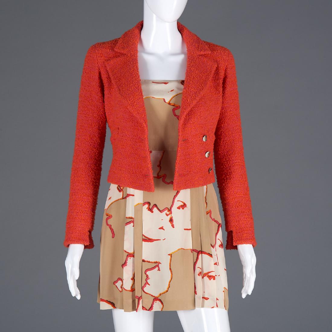 Chanel silk dress & boucle jacket (1 of 8)