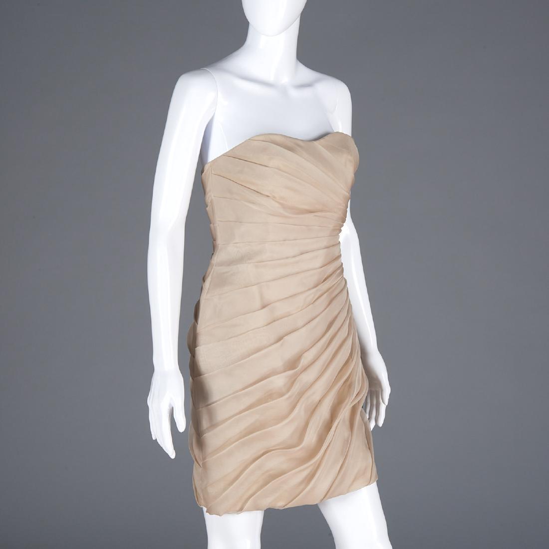 Christian Siriano ruched silk cocktail dress (1 of 4)