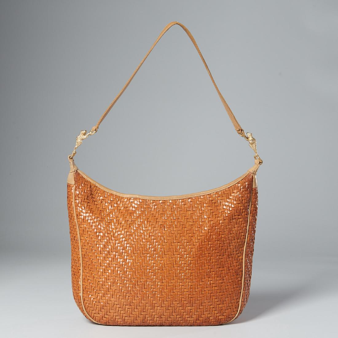 Barry Kieselstein-Cord tan woven leather handbag (1 of 11)