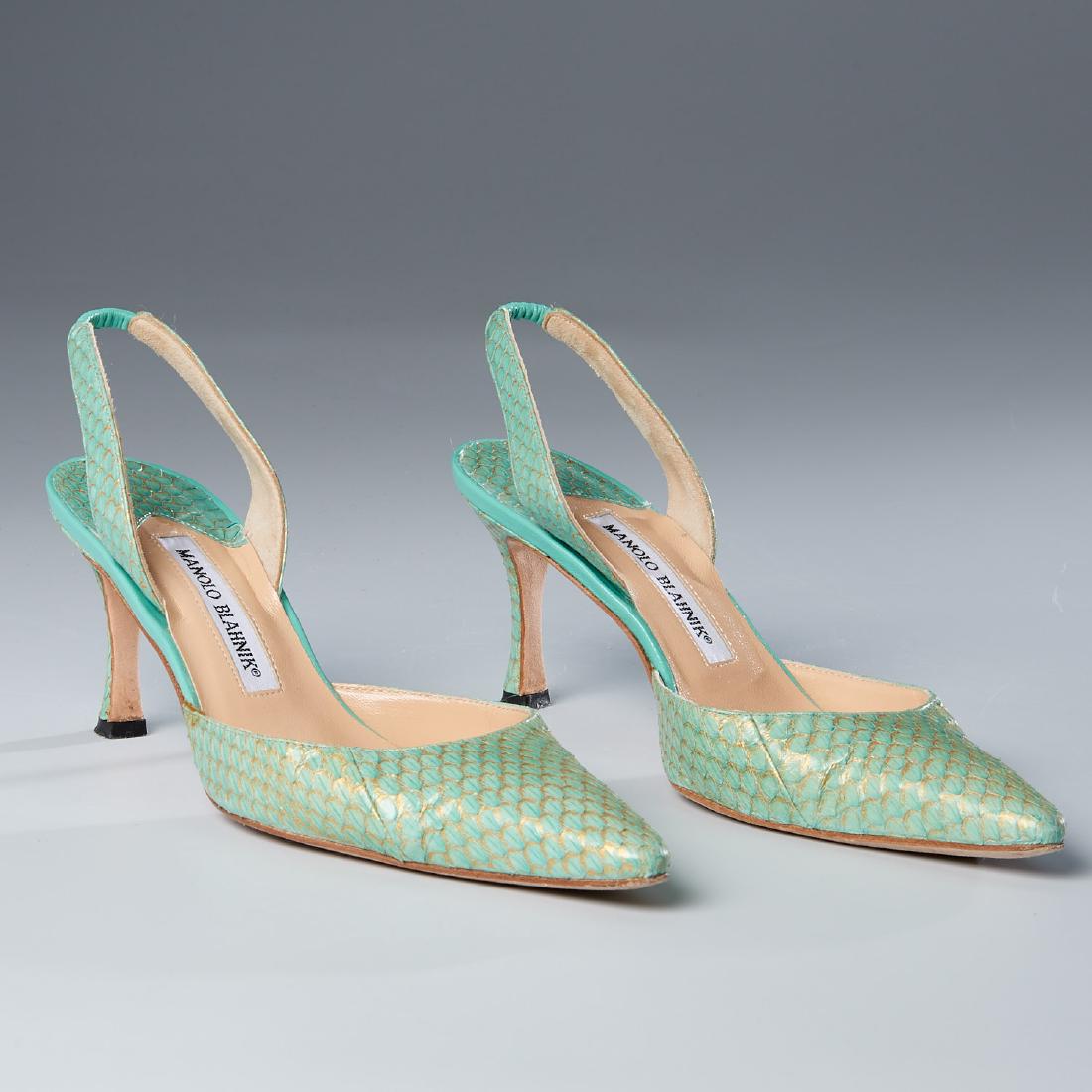 Manolo Blahnik snakeskin "Carolyne" shoes (1 of 7)