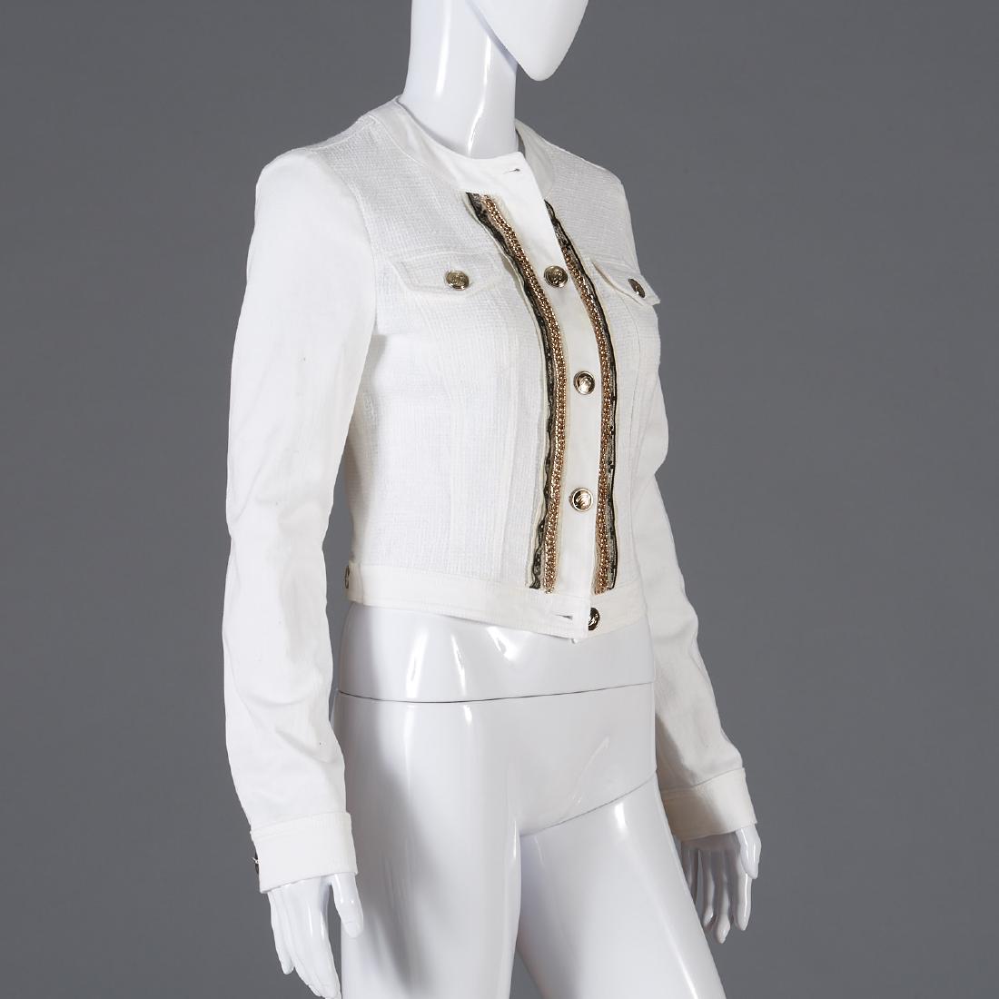 Blumarine white denim cotton embellished jacket (1 of 8)