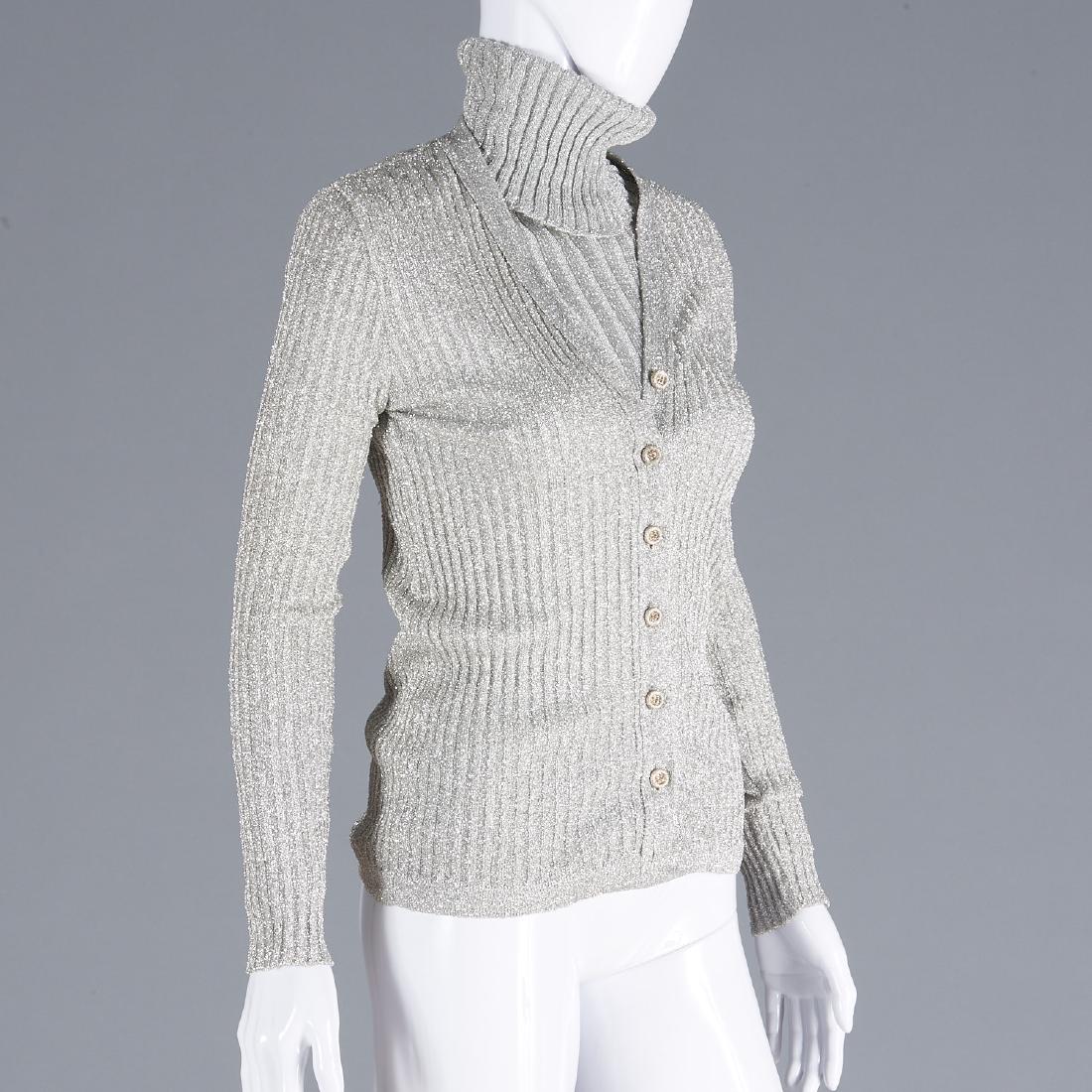 Oscar de La Renta silver lurex sweater set (1 of 9)