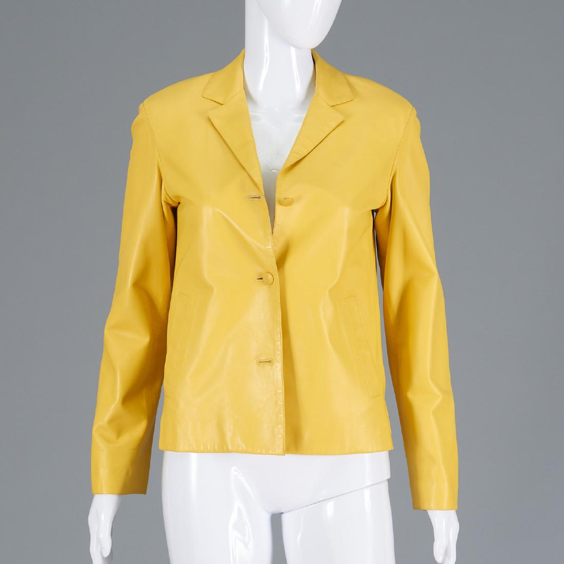Prada yellow lambskin jacket (1 of 6)
