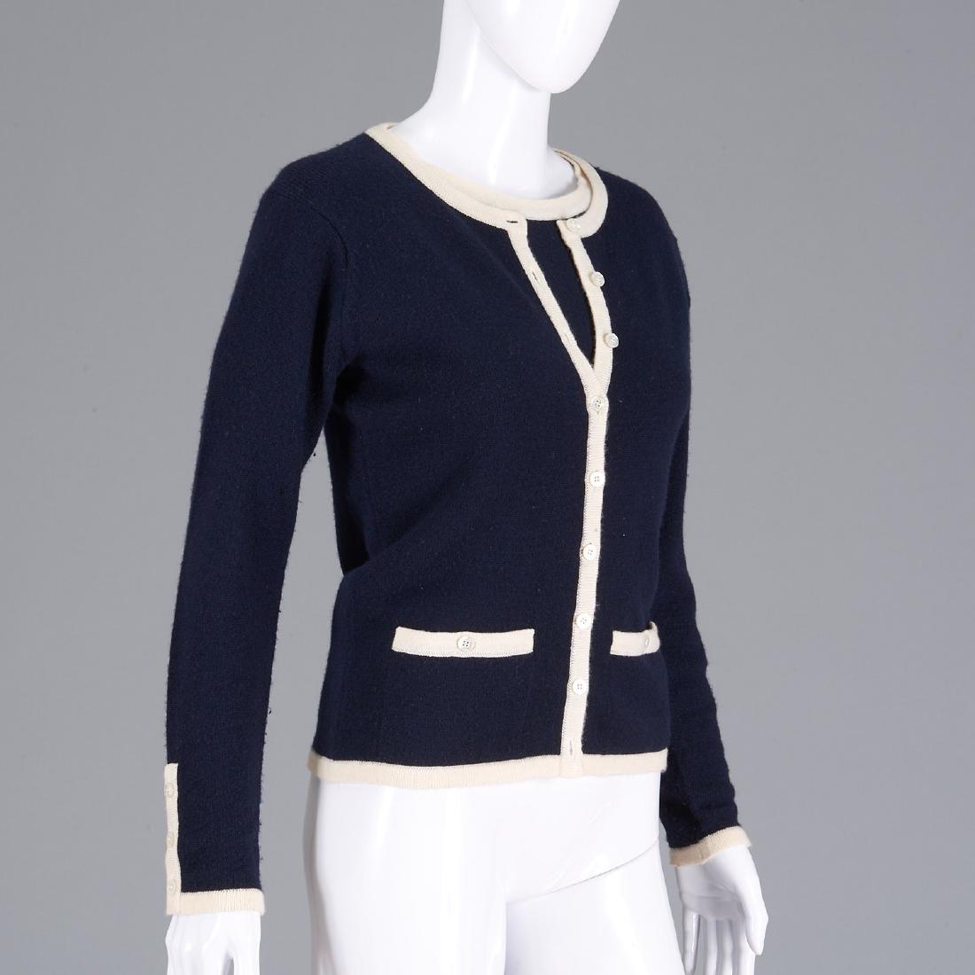 Chanel navy cashmere sweater twinset (1 of 9)