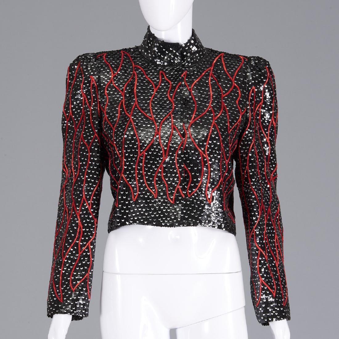 Carolina Herrera black sequin jacket (1 of 9)
