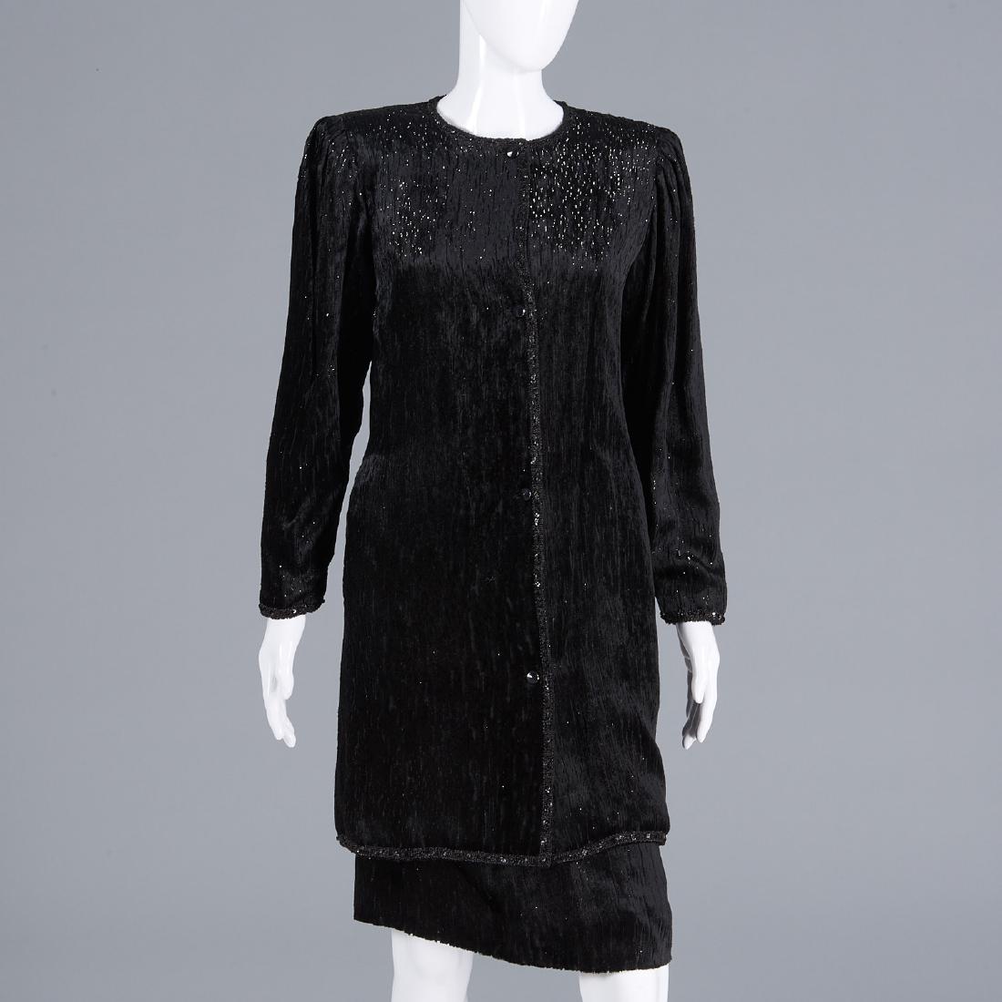 Emanuel Ungaro black velvet evening skirt suit (1 of 8)
