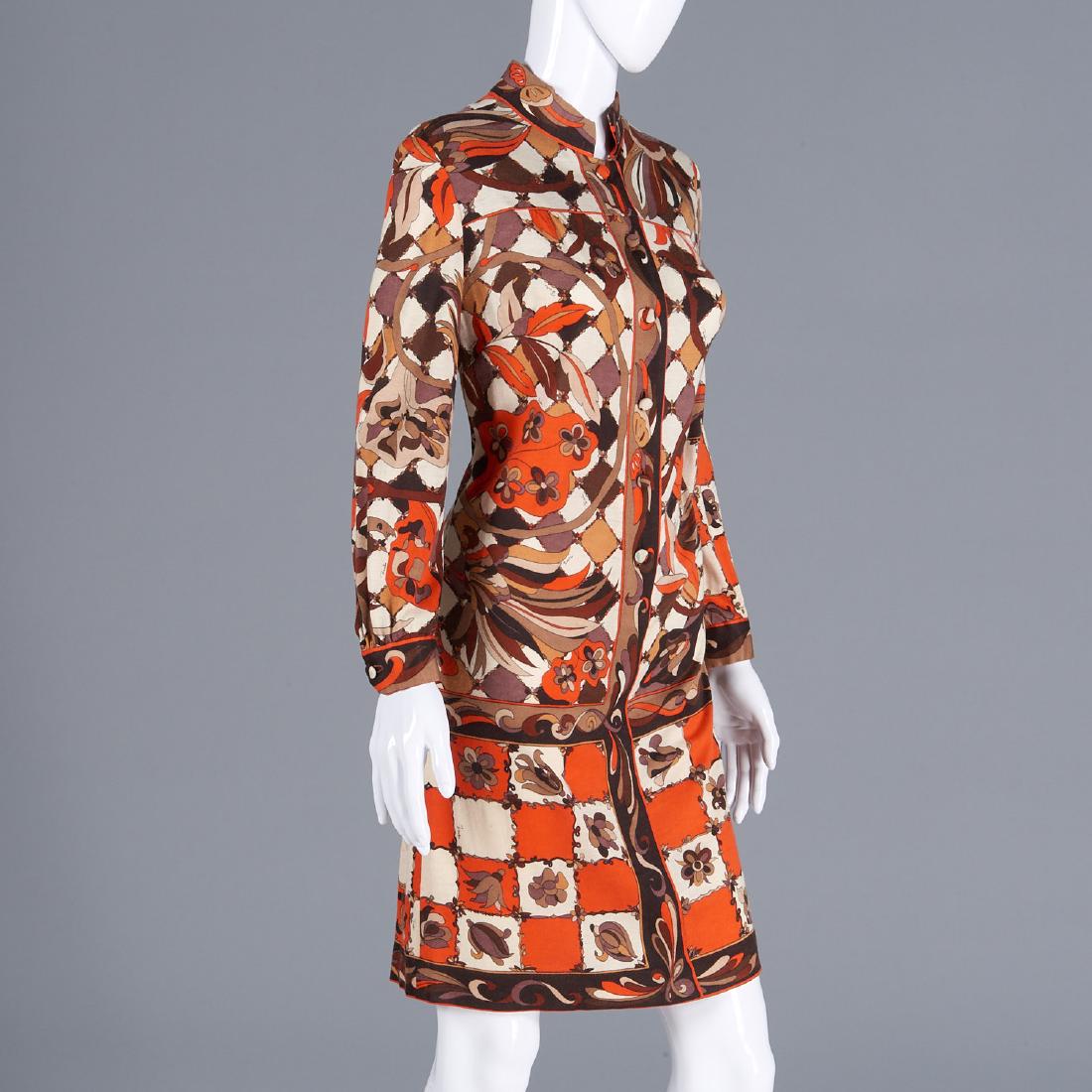 Emilio Pucci orange and brown print dress (1 of 10)