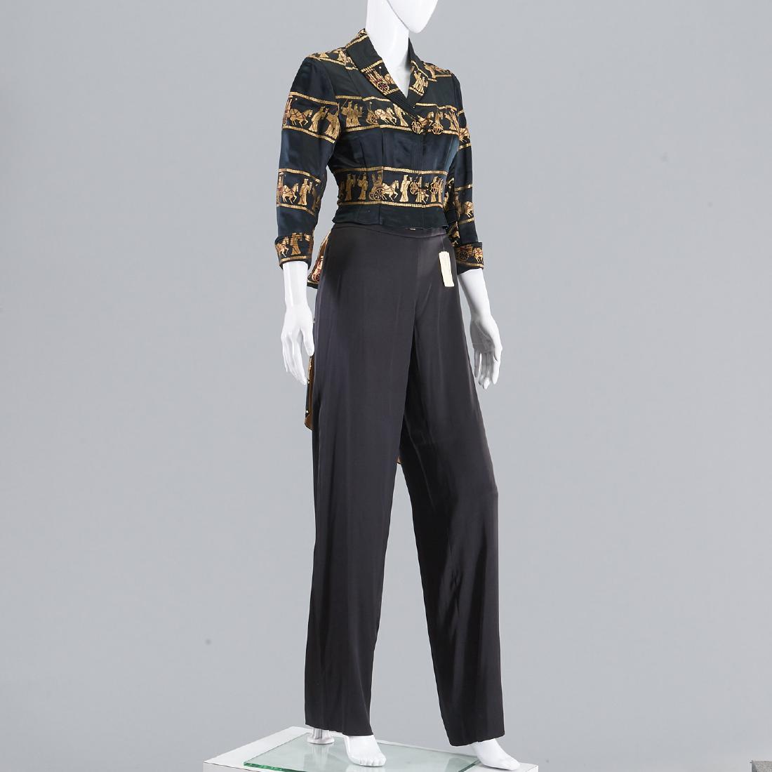 Giorgio Armani silk pants and Chinese jacket set (1 of 11)