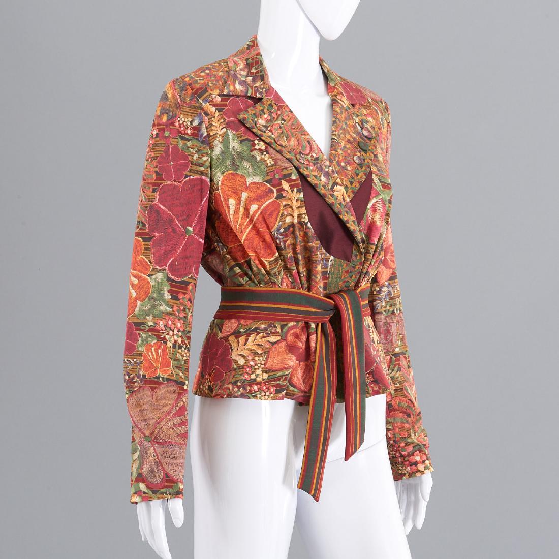 Gianfranco Ferre printed silk belted blazer (1 of 7)