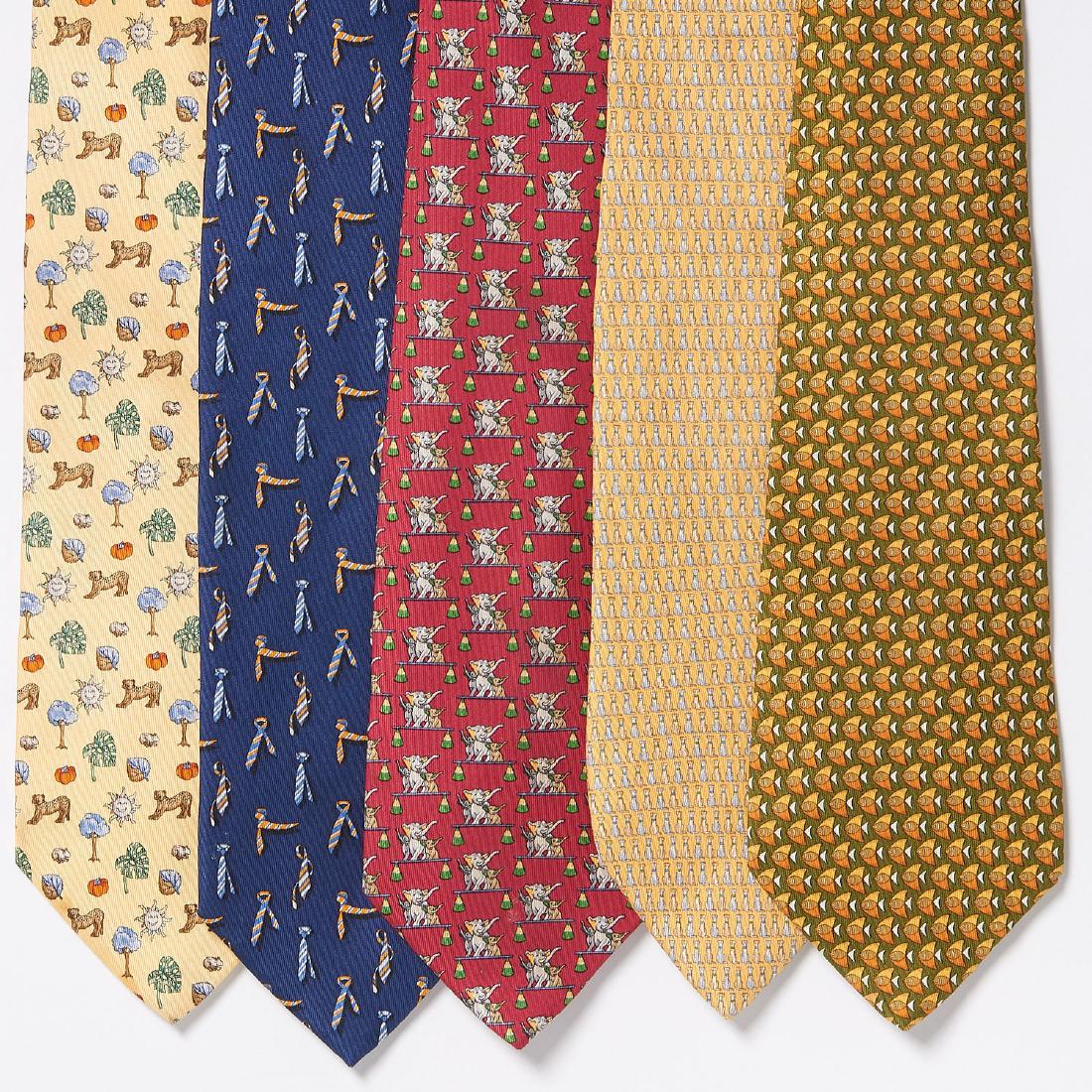 Group Salvatore Ferragamo silk neckties (1 of 7)