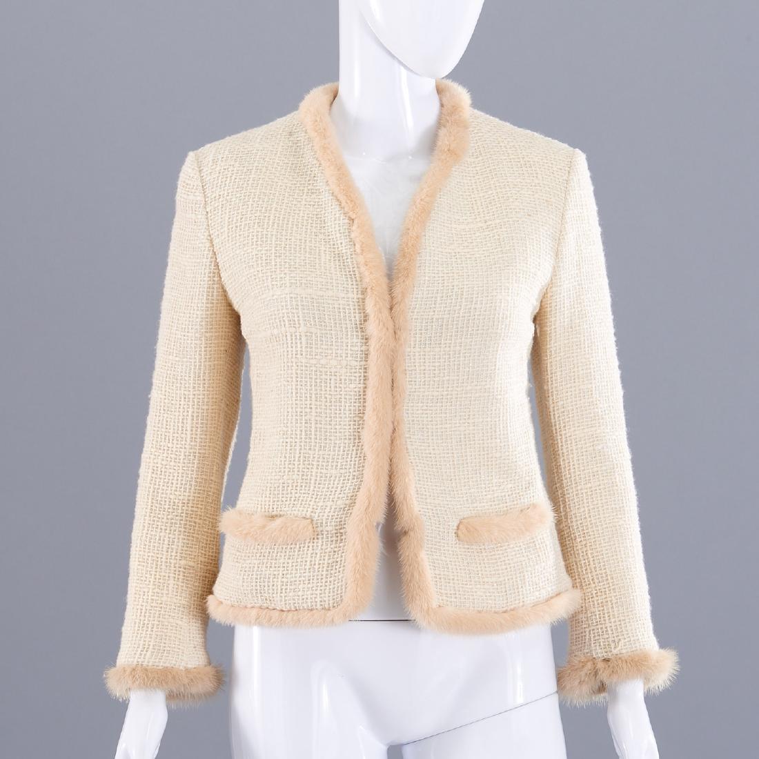 Guy Rover boucle jacket with fur trim (1 of 7)