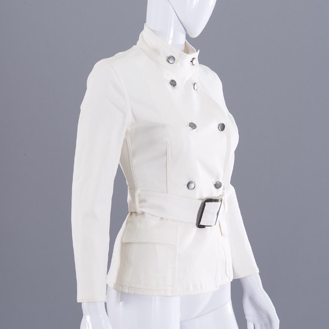 Yves Saint Laurent white denim jacket (1 of 8)