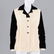 Chanel cream silk blouse with black velvet
