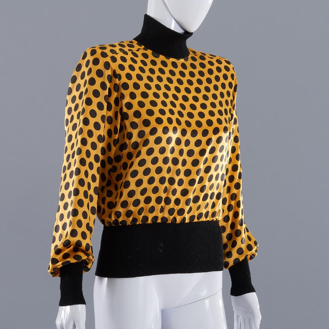 Emanuel Ungaro yellow and black silk blouse (1 of 6)