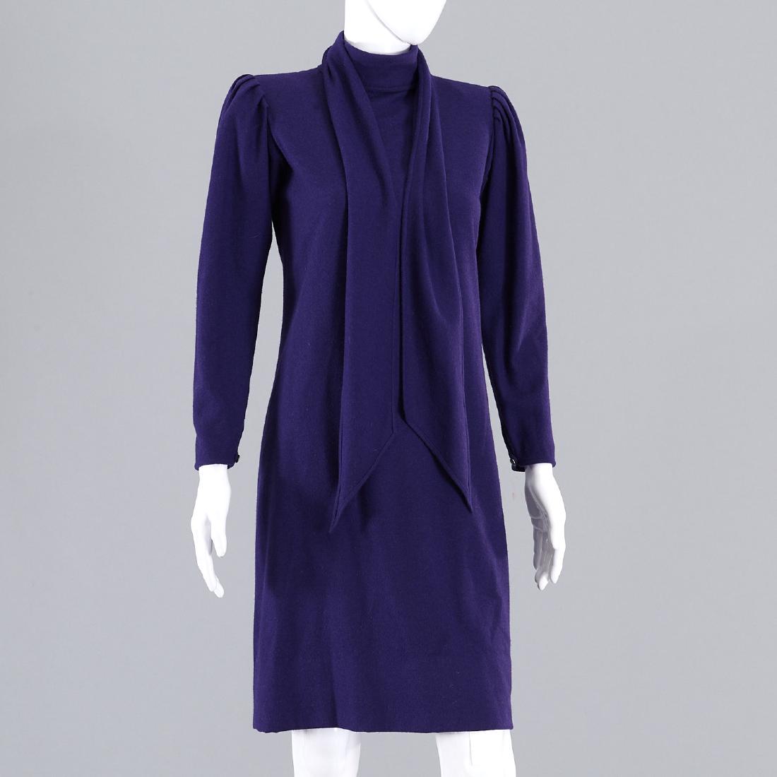 Emanuel Ungaro Parallele purple wool dress (1 of 7)