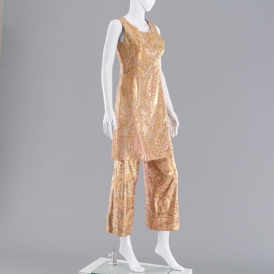 Brocade and beaded three piece evening ensemble (1 of 10)