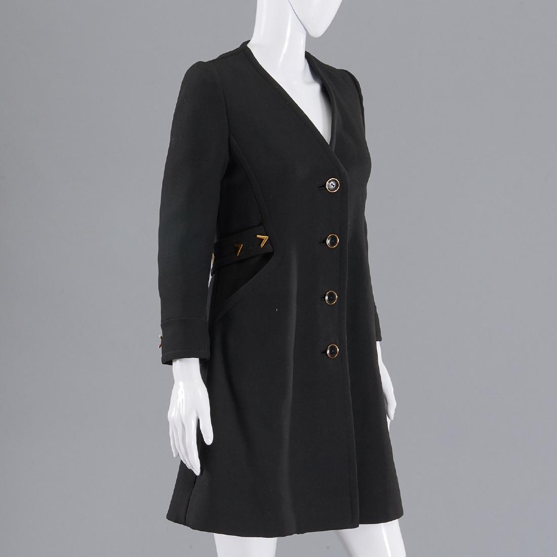 Black heavy knit coat with arrowhead detail (1 of 6)