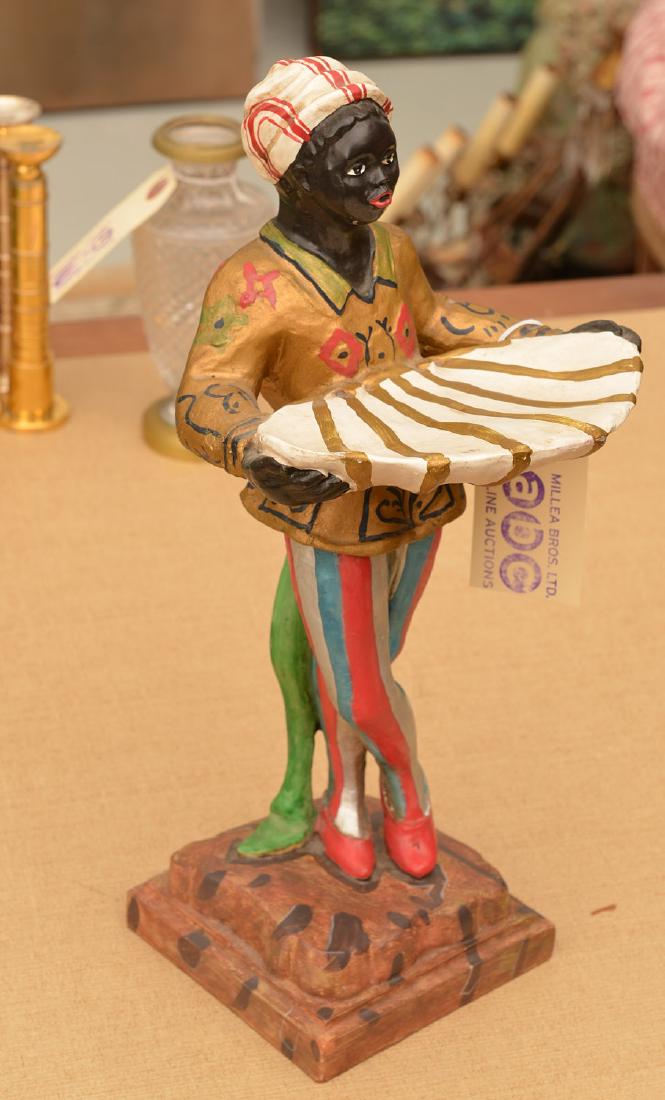 Blackamoor painted ceramic card holder (1 of 4)