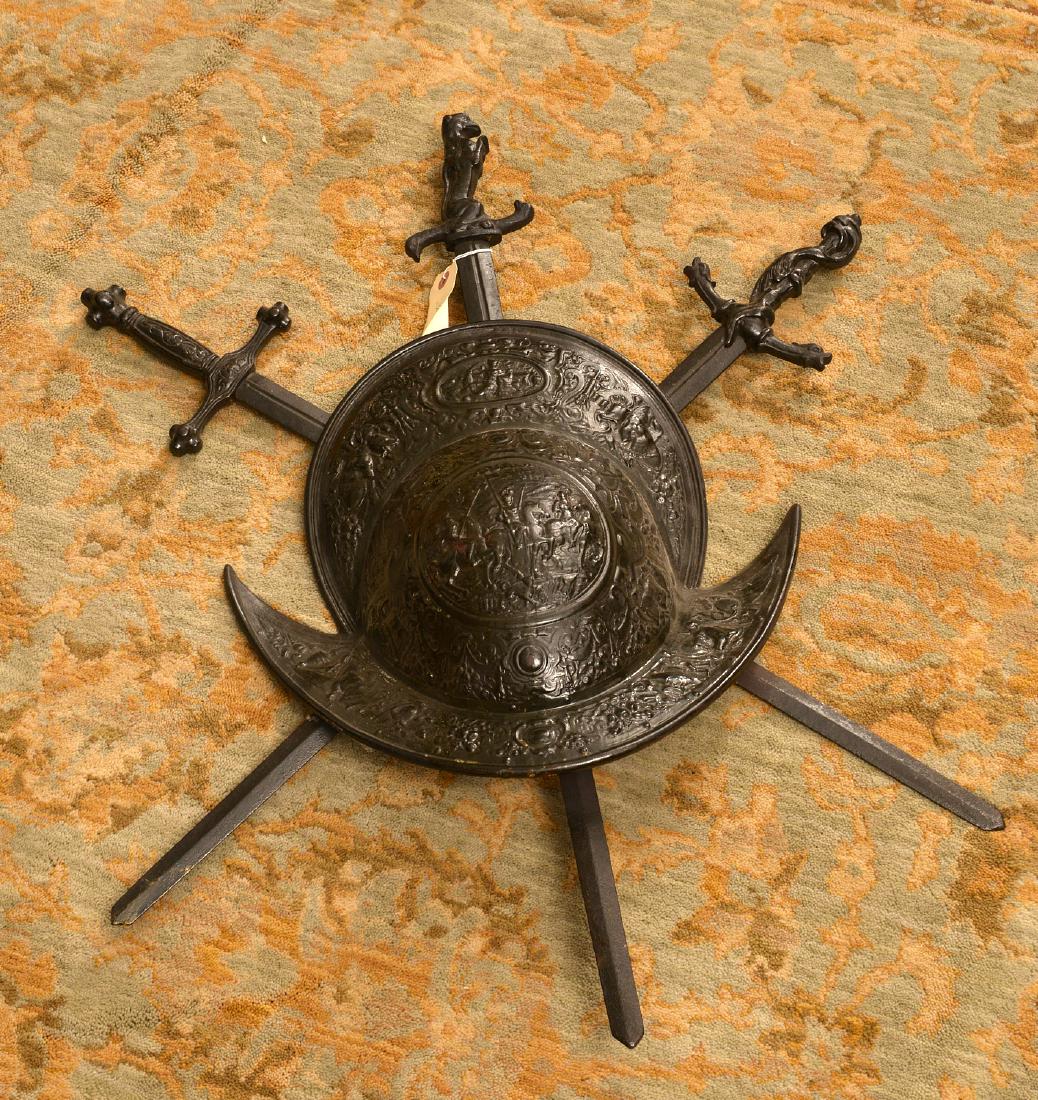 Cast iron conquistador style armorial plaque (1 of 6)