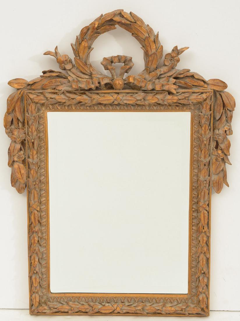 Louix XVI style gilt wood framed mirror (1 of 5)
