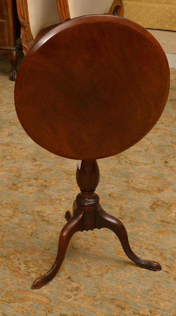 Antique English mahogany tilt top candlestand (1 of 5)