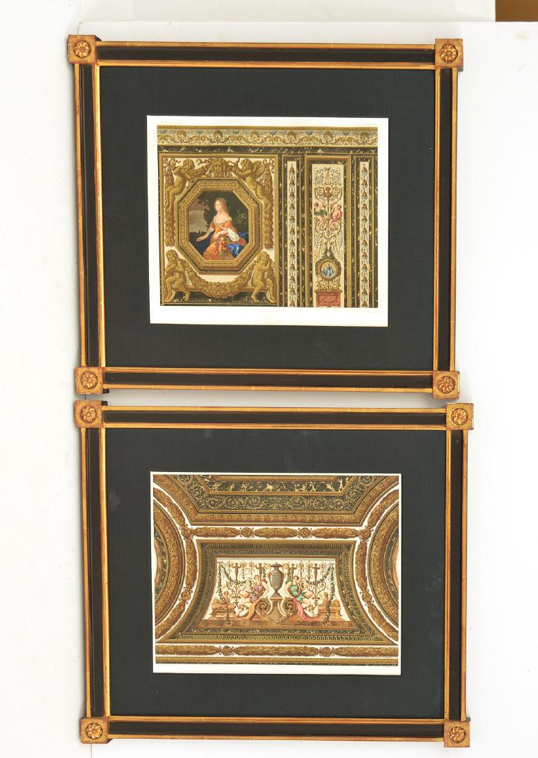 French School, pair architectural lithographs (1 of 8)