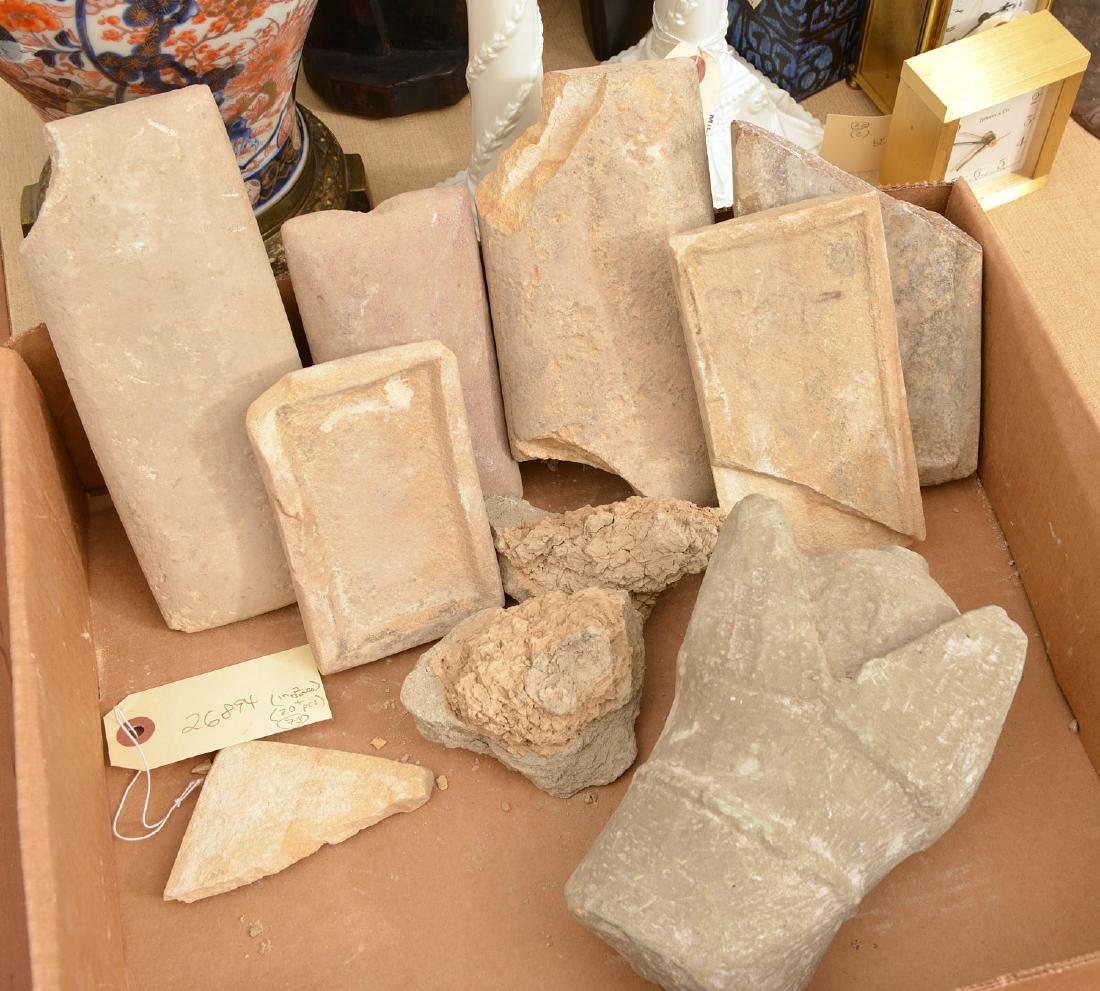Group ancient stone and pottery fragments (1 of 2)