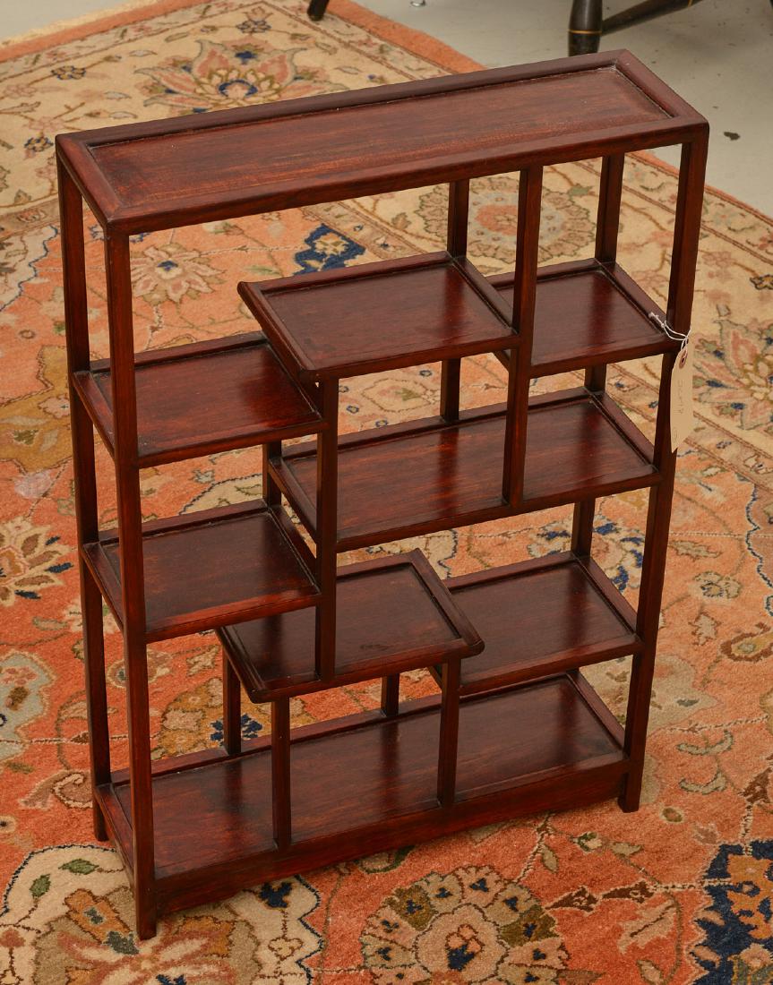 Chinese hardwood tabletop etagere (1 of 4)