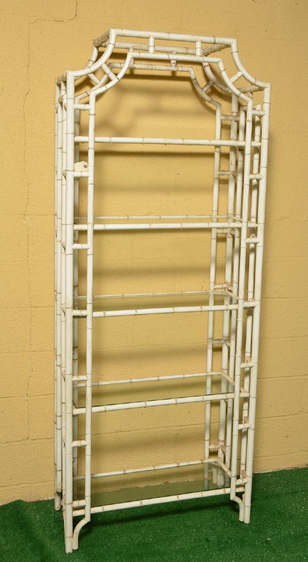 Italian painted metal faux bamboo etagere (1 of 5)