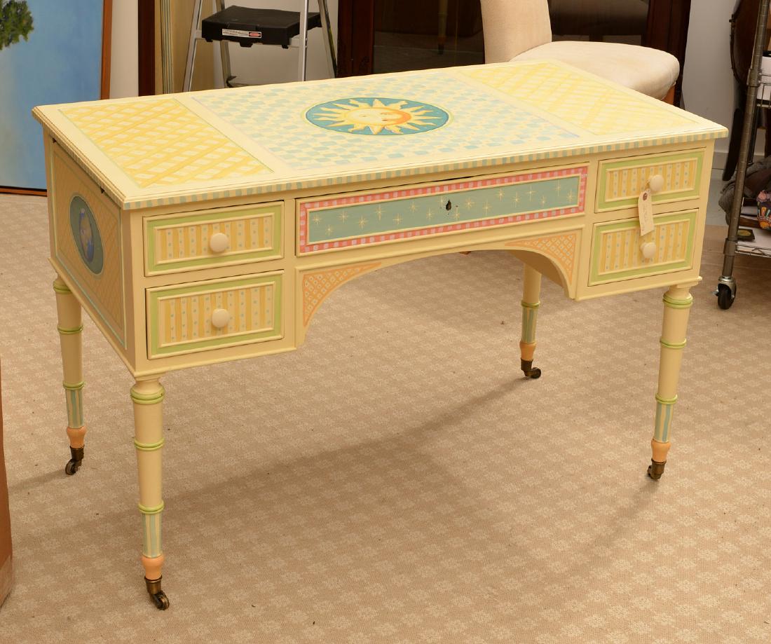 Mackenzie-Childs style whimsical painted desk (1 of 7)