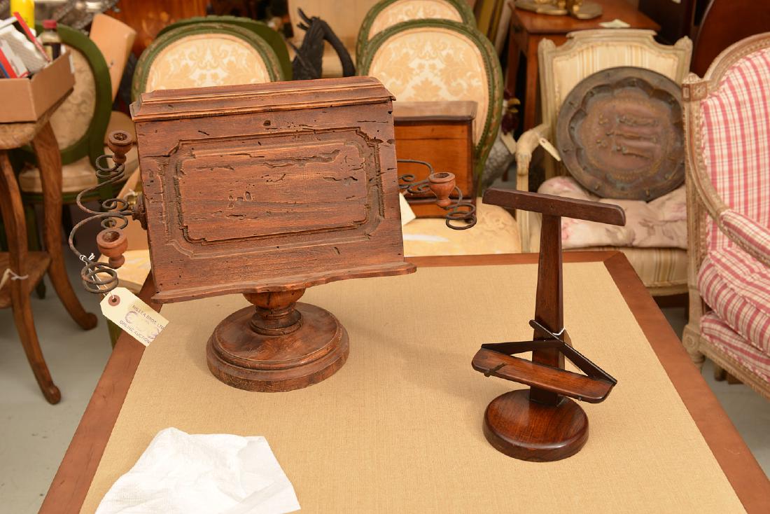 (2) antique tabletop book stands (1 of 10)