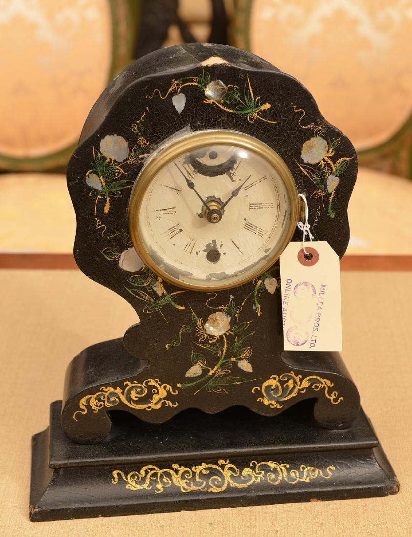 Litchfield Mfg. Co. paper mache shelf clock case (1 of 4)