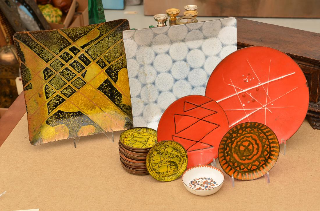 Collection signed Modernist enamelware (1 of 8)