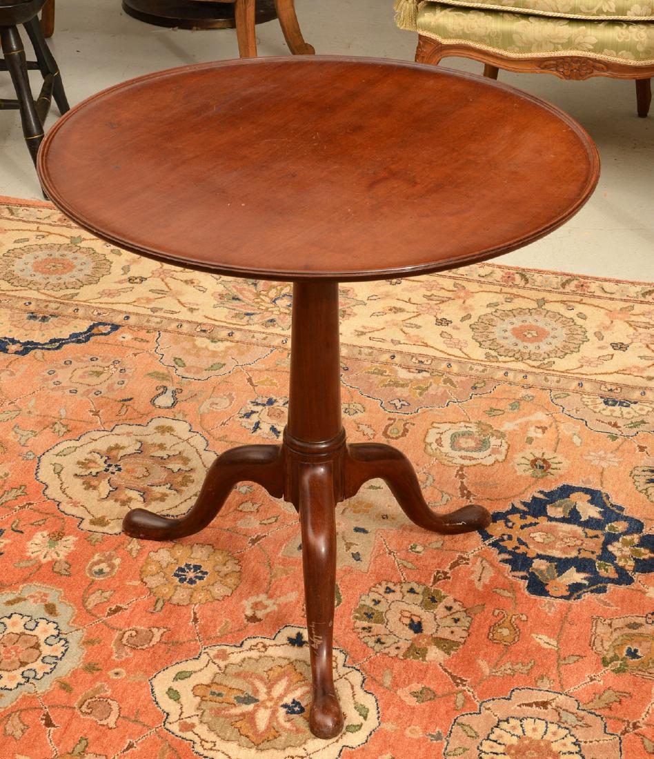 Antique Chippendale style tilt-top tea table (1 of 5)