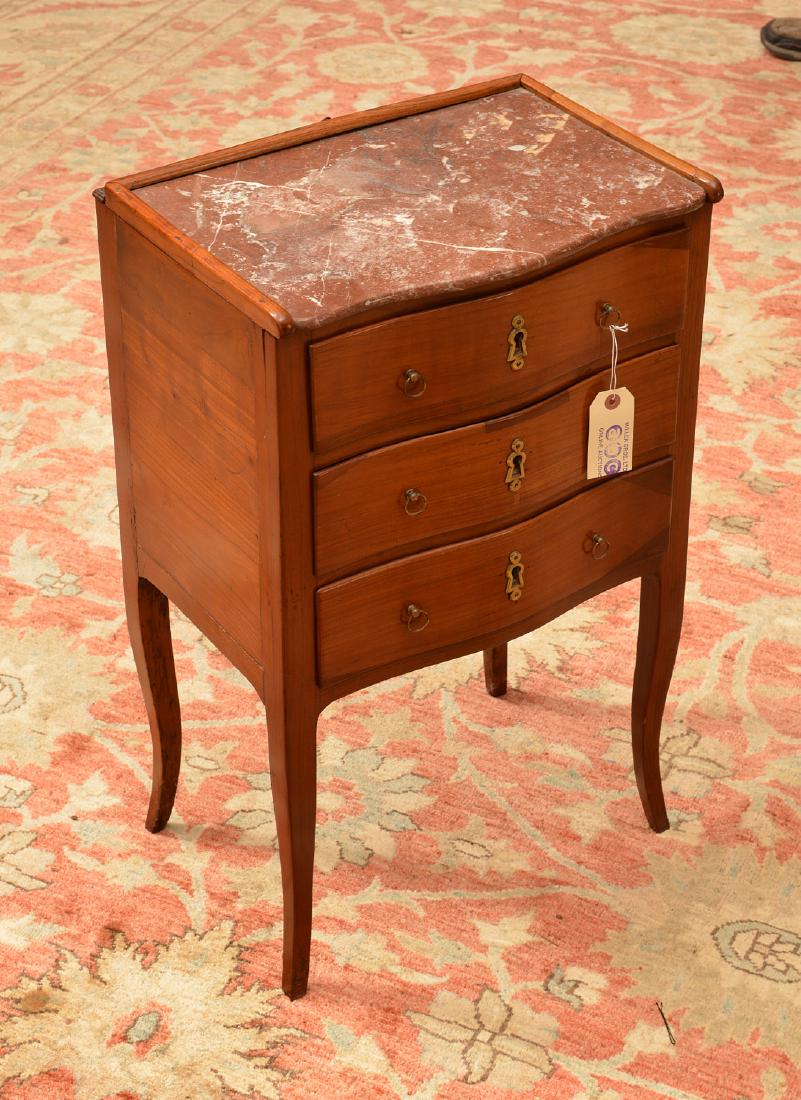 Transitional Louis XVI marble top stand (1 of 4)