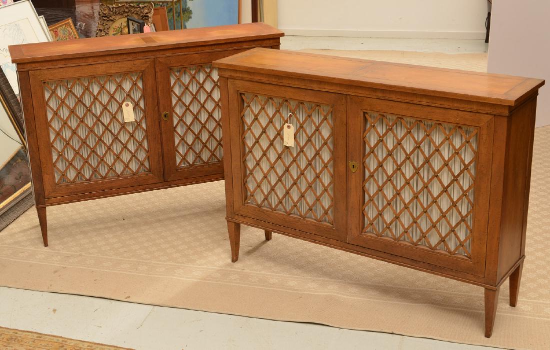 Pair Directoire style brass mounted cabinets (1 of 8)