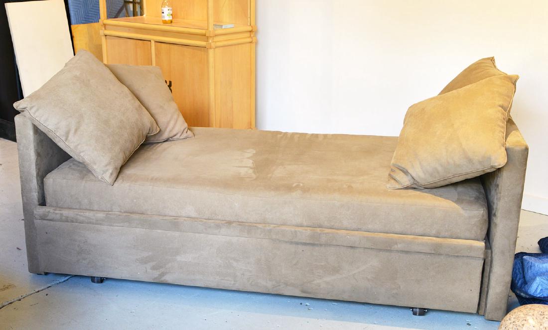 Avery Boardman convertible ultra suede daybed (1 of 4)