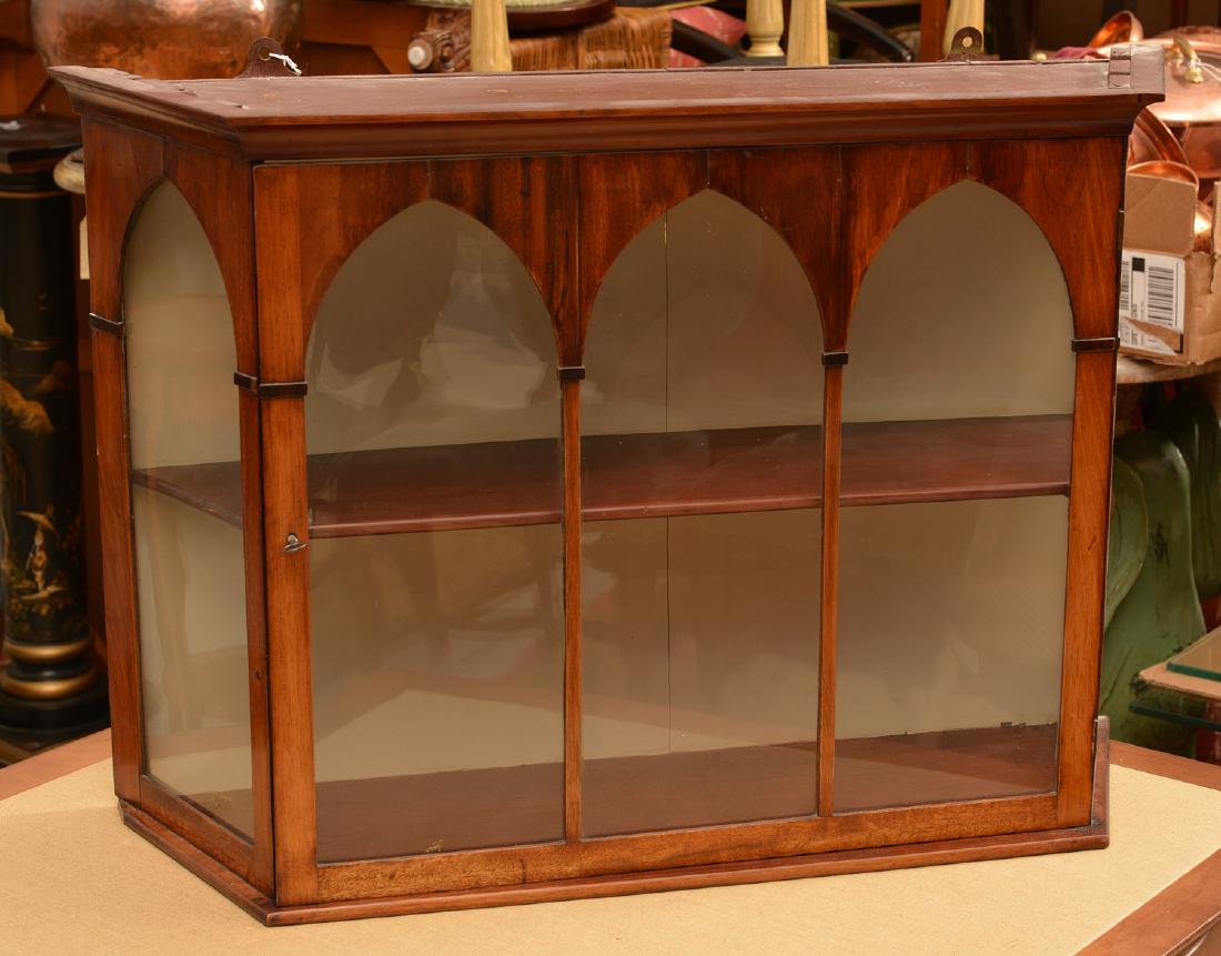 Gothic Revival Mahogany Wall Hung Curio Cabinet Oct 17 2017