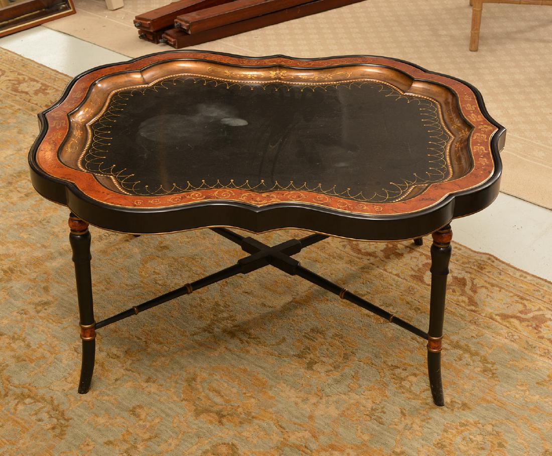 Victorian style papier mache tray table (1 of 5)