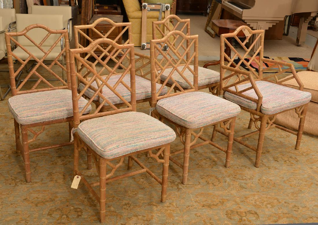 Set (6) Italian faux bamboo dining chairs (1 of 6)