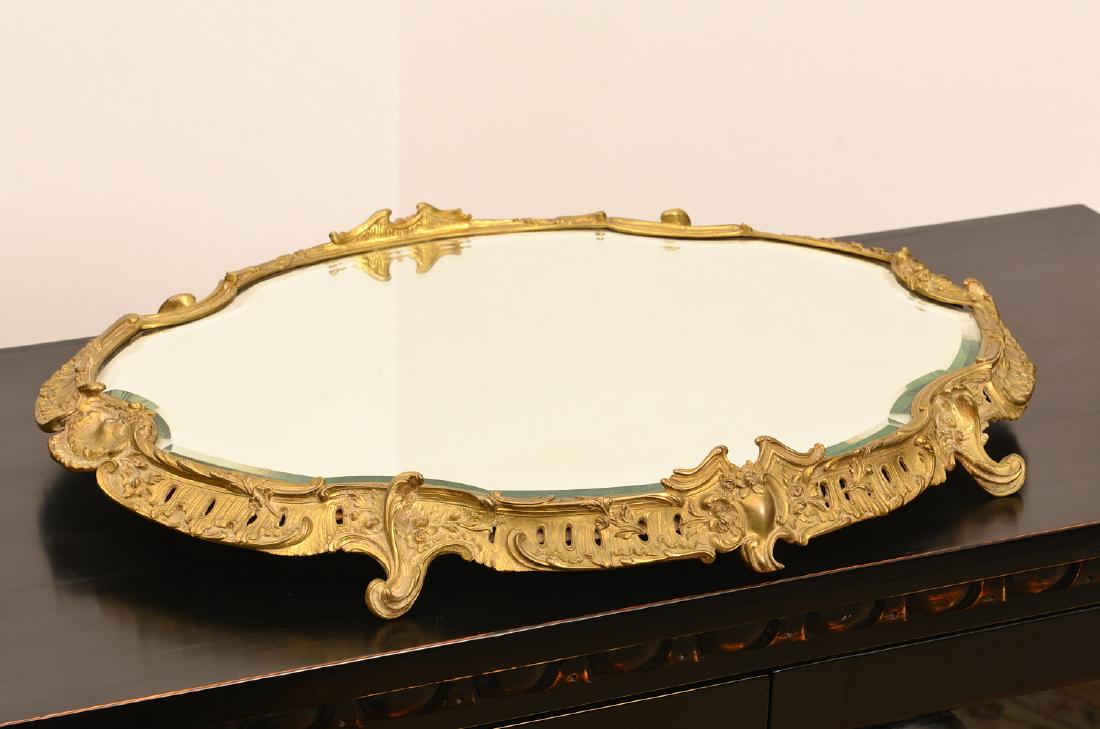 Napoleon III gilt bronze mirrored plateau (1 of 6)