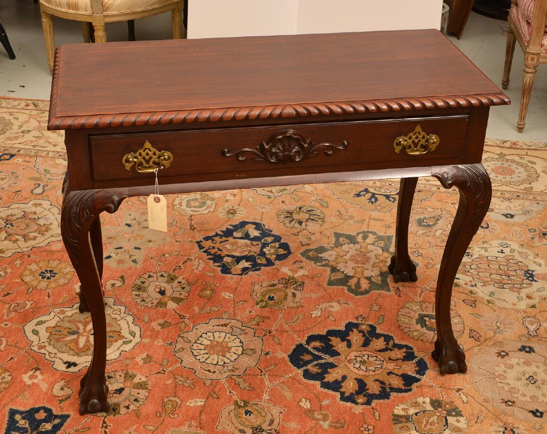 Antique Chippendale style mahogany side table (1 of 7)