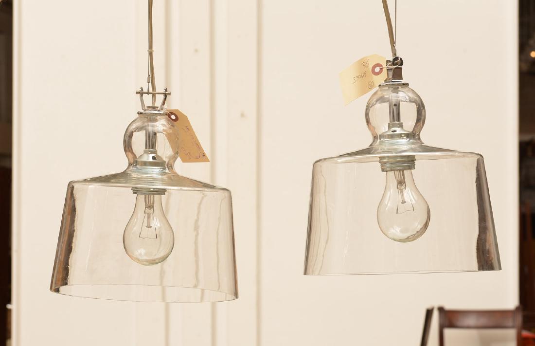 Pair Simon Pearce style pendant light fixtures (1 of 3)