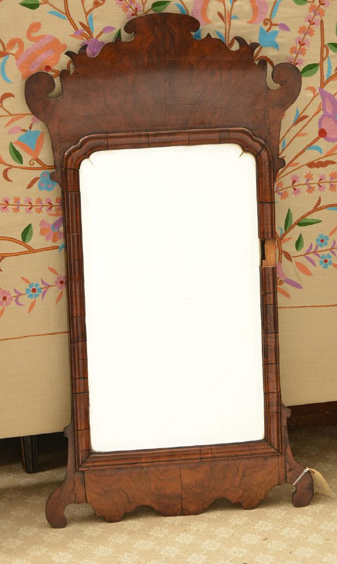 George II burl walnut wall mirror (1 of 4)