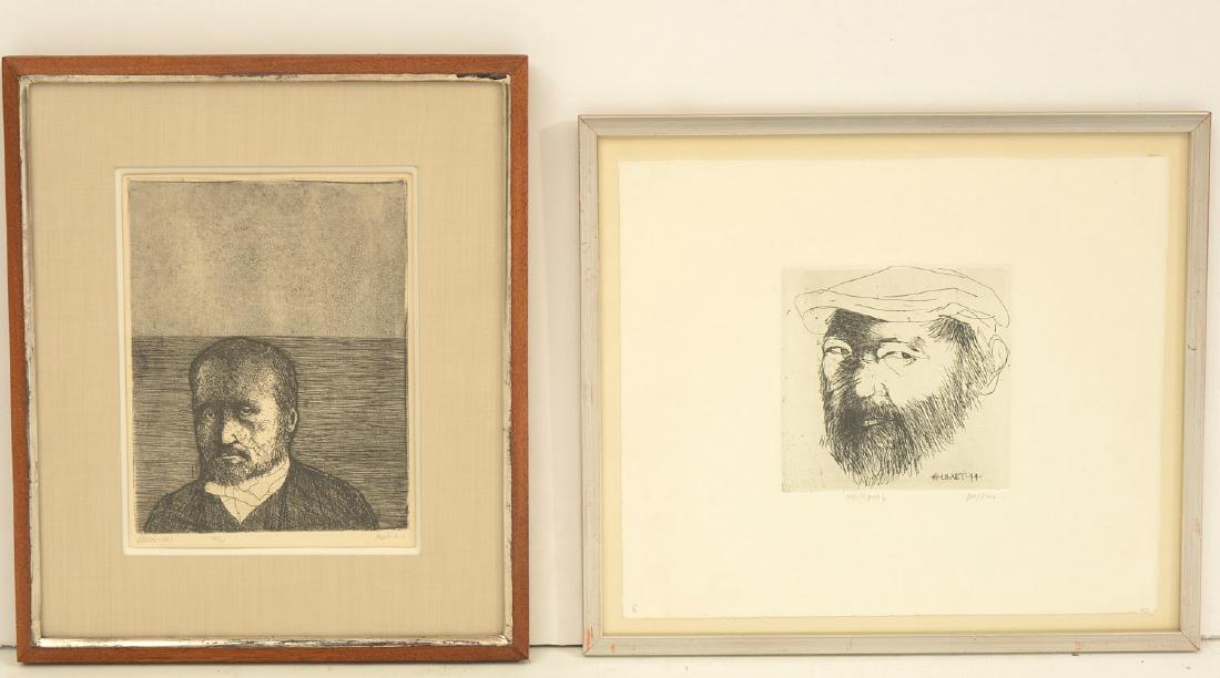 Leonard Baskin, (2) etchings (1 of 8)
