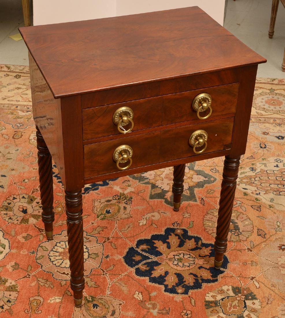 American Classical mahogany 2-drawer stand (1 of 7)